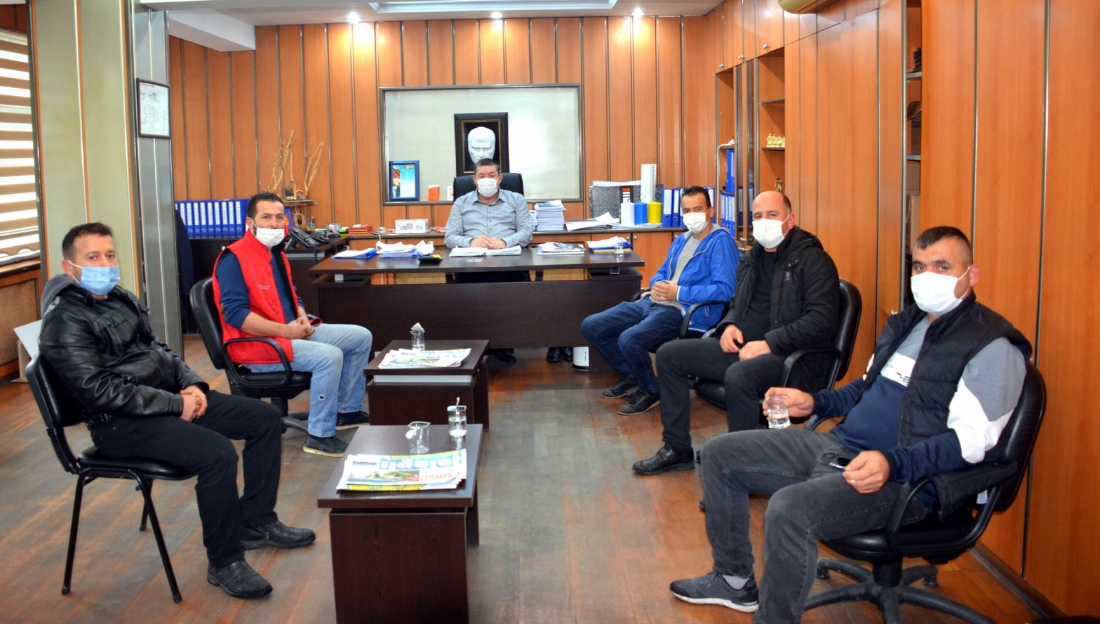 Alaplı Küçük Sanayi Sitesi Kooperatifi Başkanı Fatih Yener ve Sanayi Sitesi Esnafı, Alaplı Belediye Başkanı Nuri Tekin’i ziyaret etti.