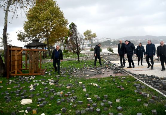 BAŞKAN TEKİN, SAHADA İNCELEMELERDE BULUNDU.