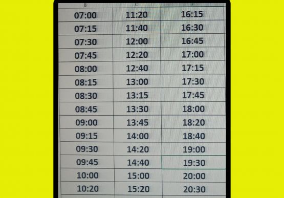 Otobüs Hareket Saatleri