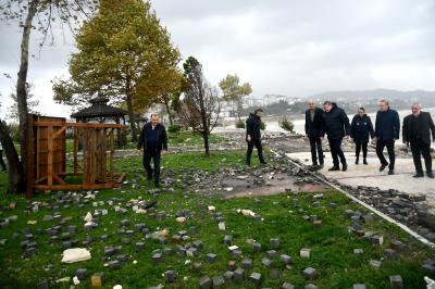 BAŞKAN TEKİN, SAHADA İNCELEMELERDE BULUNDU.