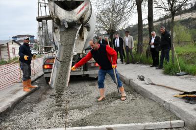 BETON YOL ÇALIŞMALARI BAŞLADI